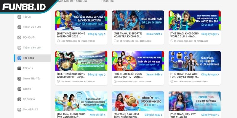 Khuyến mãi FUN88 hoàn trả siêu tốc