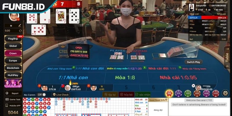 Tham gia Baccarat hấp dẫn tại sảnh Casino DG