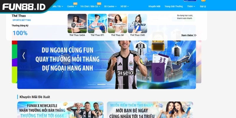 Tổng quan về sảnh cược thể thao SABA FUN88