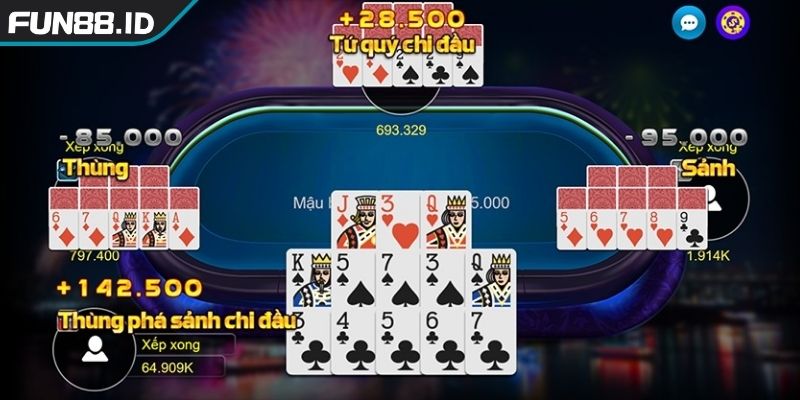 Cập nhật quy luật chơi Mậu Binh tiêu chuẩn từ FUN88